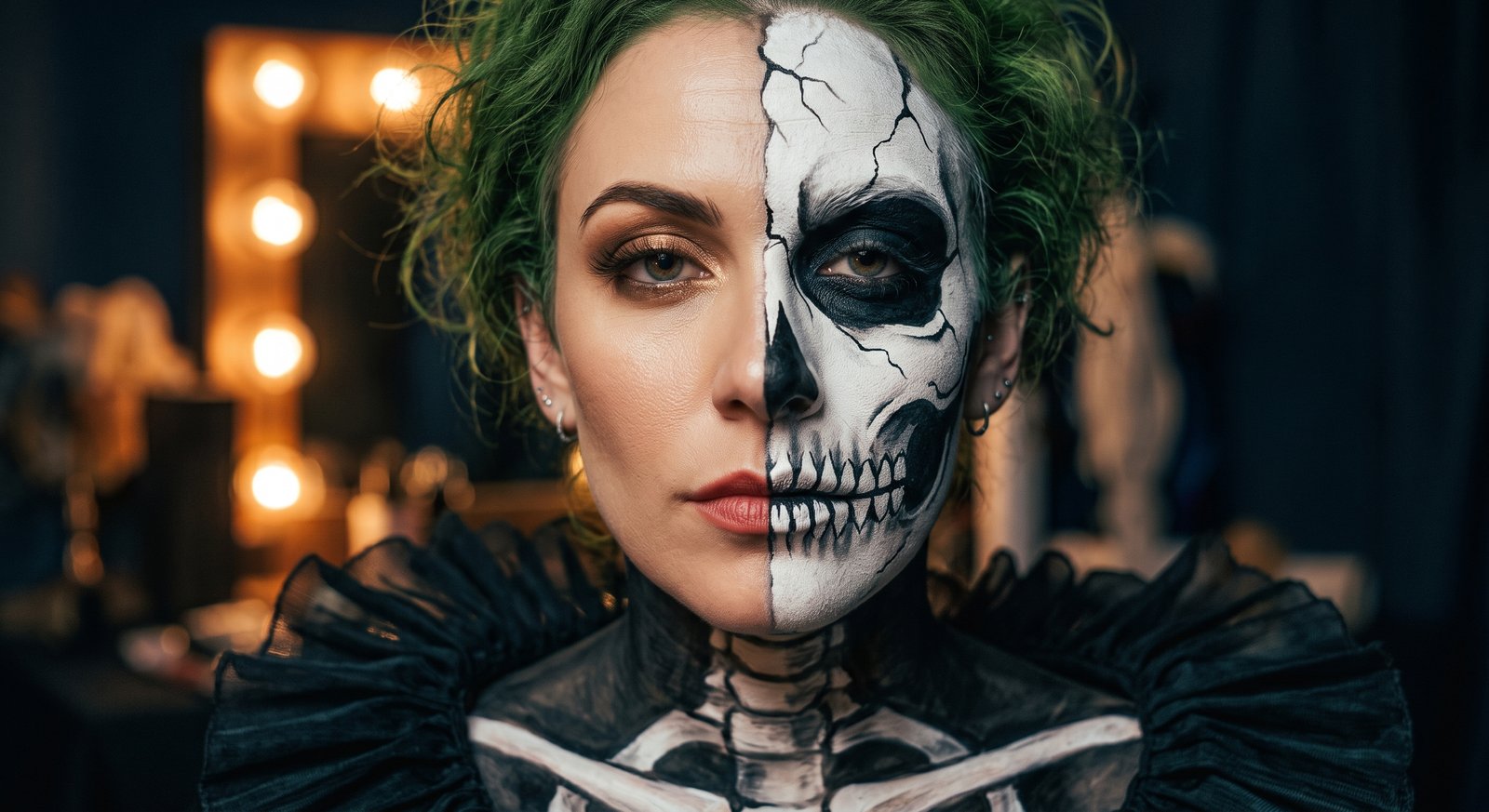 Calavera media cara